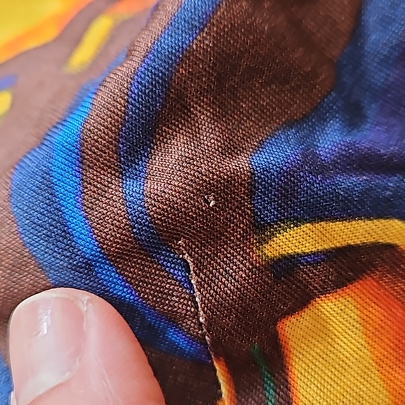 Tamsen silk/modal blend printed quarter button down belted dress - Picture 11 of 11